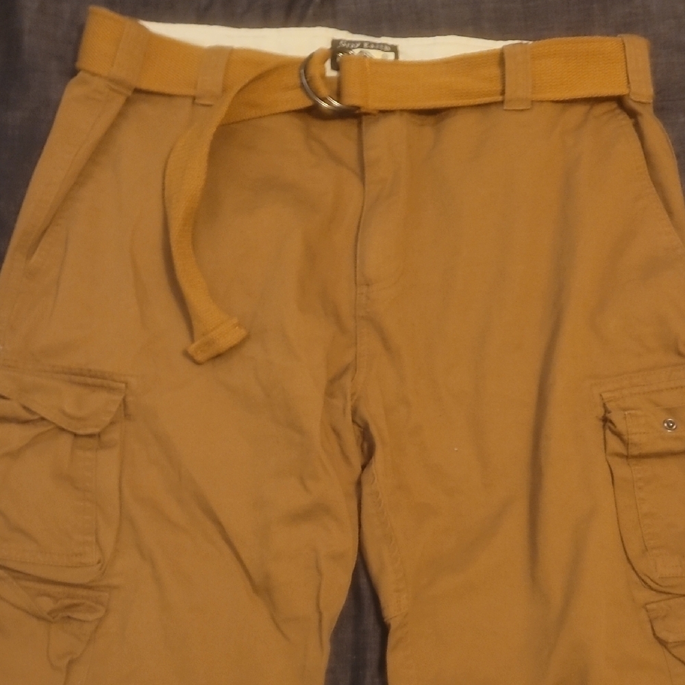 Brown Cargo Shorts with Relaxed Fit